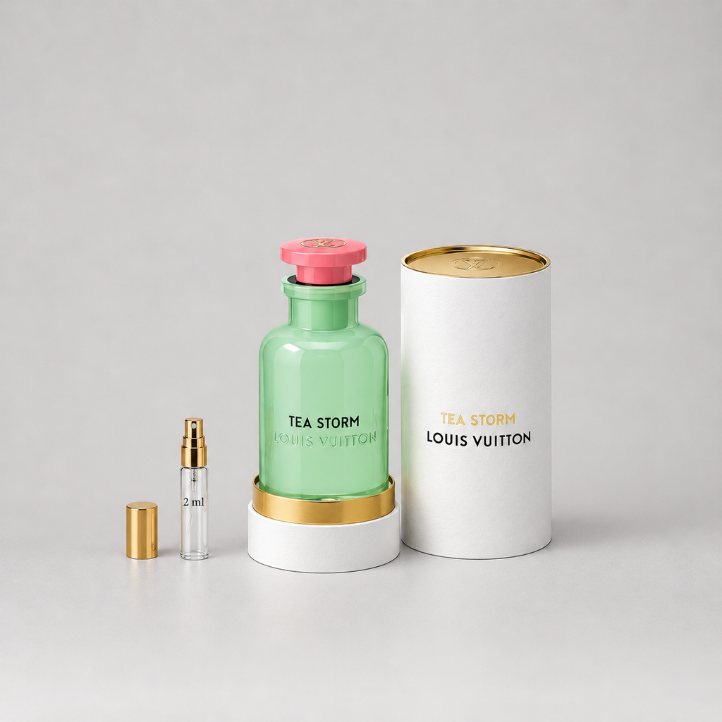 Louis Vuitton Tea Storm 2 ml sample spray with bottle and box