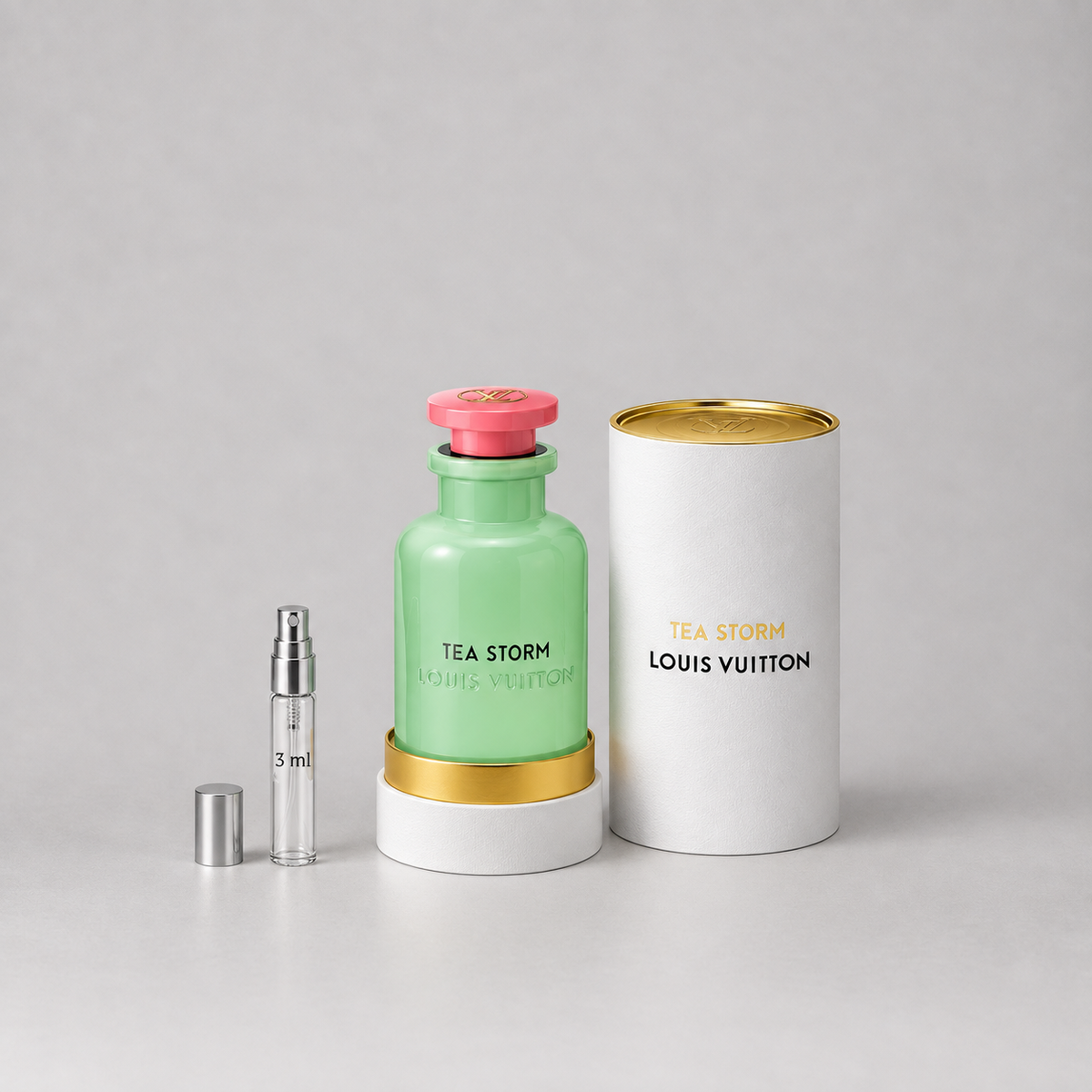 Louis Vuitton Tea Storm 3 ml sample spray with bottle and box
