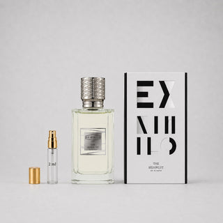 Ex Nihilo The Hedonist Sample Spray includes a 100ml bottle and a 2ml travel spray, elegantly packaged in a sleek box.